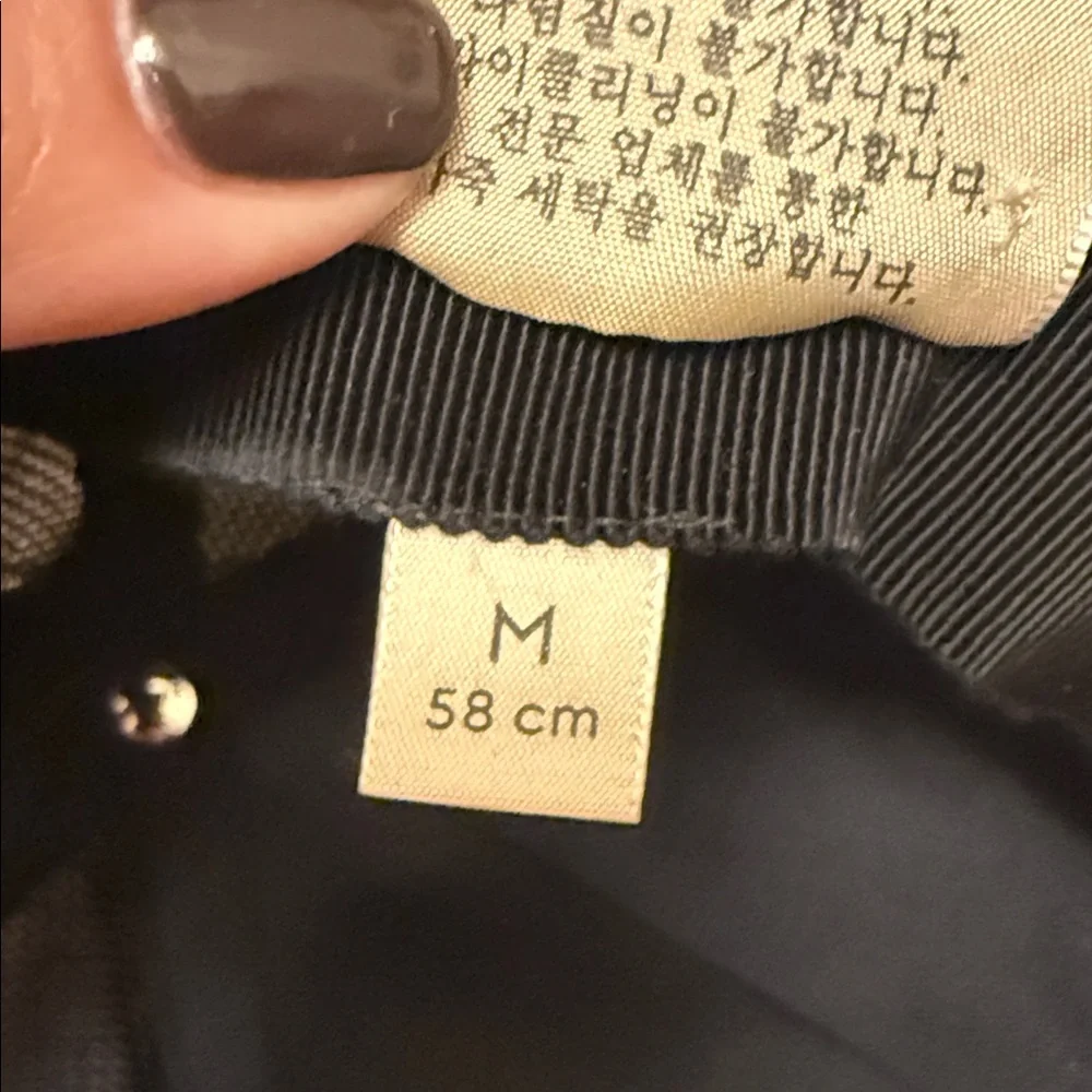 Gucci Black Monogram Baseball Cap